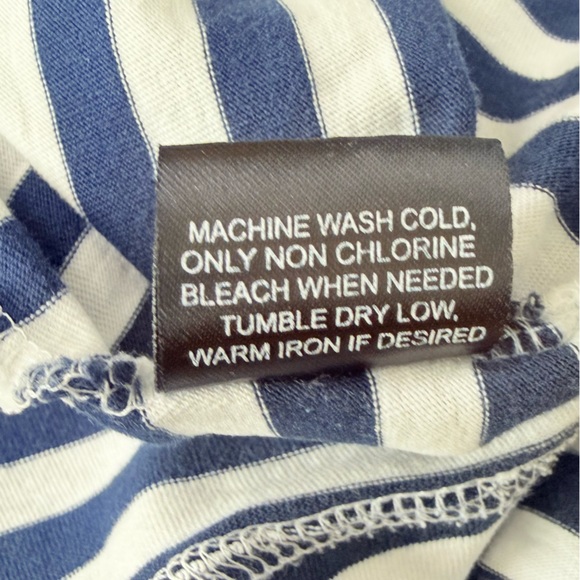 J. Peterman North Sea Navy Striped Tee - Blue and White Long Sleeve Size XL - Picture 6 of 8